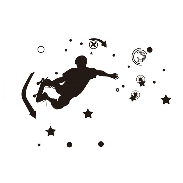 Samolepiaca dekorácia skate,