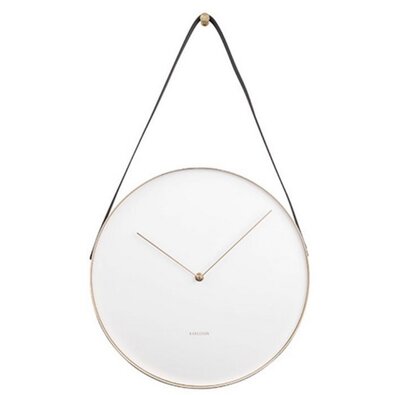 Karlsson 5767WH stylowy zegar ścienny, śr. 34 cm