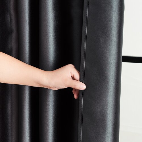 4Home Verdunkelungsvorhang mit Ringen Cairo Grau, 150 x 250 cm