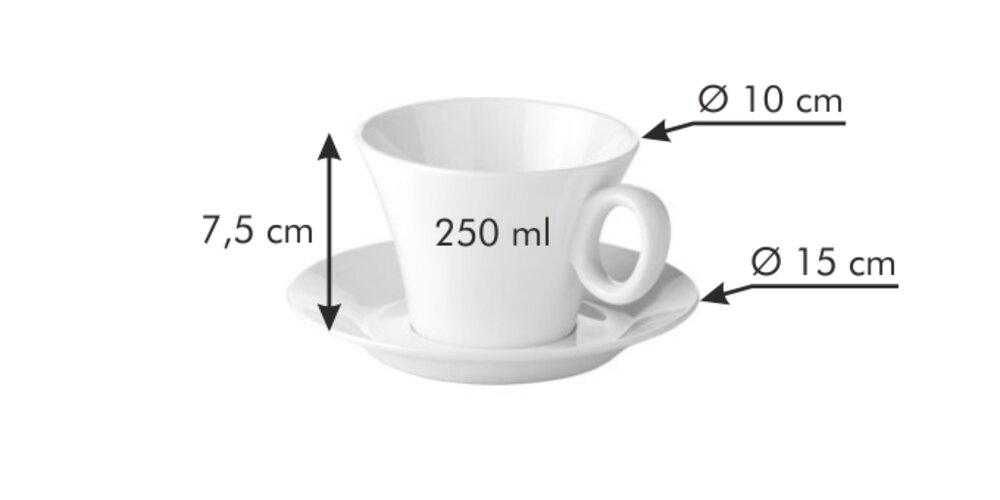 Tescoma Šálek na čaj s podšálkem ALLEGRO, 250 ml