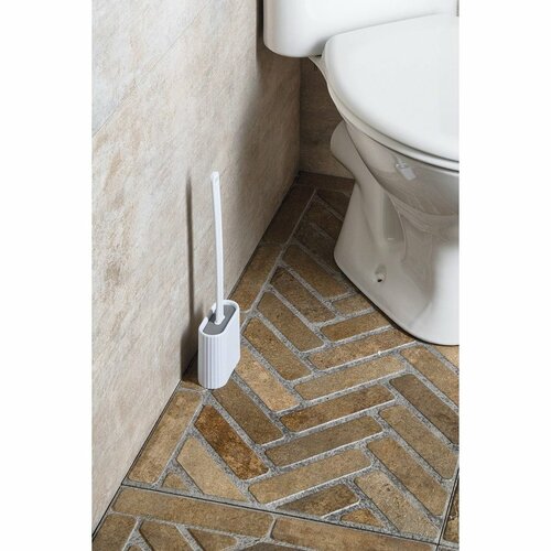 AQUALINE TF010 WC silikonska krtača za steno/zapostavitev, bela