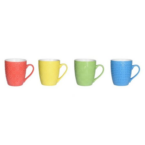 Set de 4 căni din porțelan Color, 380 mlmulticoloră,