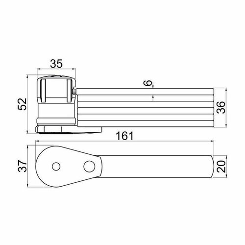 Складана запобіжна засувка RR.9040