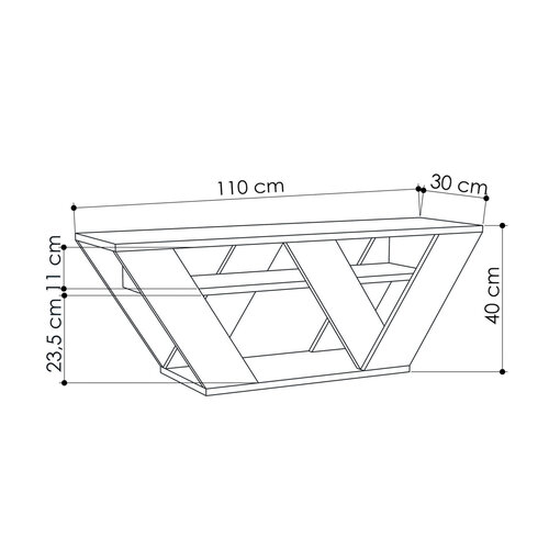 TV stolík Pipralla Oak