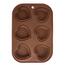 Orion Silikon Muffinform Herz, Braun