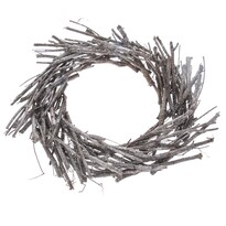 Coroniță decorativă din nuiele, diam. 40 cm, gri Coroniță decorativă din nuiele, diam. 40 cm, gri