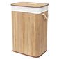 Compactor Bamboo szennyestartó kosár, szögletes,természetes