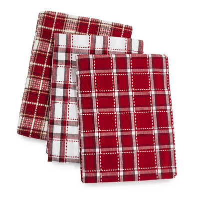 Ścierka kuchenna żakardowa Reit czerwony, 45 x 70 , 3 szt.