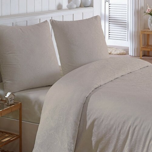 Damaškové obliečky Chloé svetlosivá, 220 x 200 cm, 2 ks 70 x 90 cm