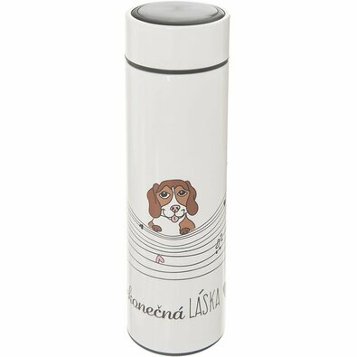 Orion Edelstahl-Thermosflasche Unendliche Liebe Hund, 0,4 l
