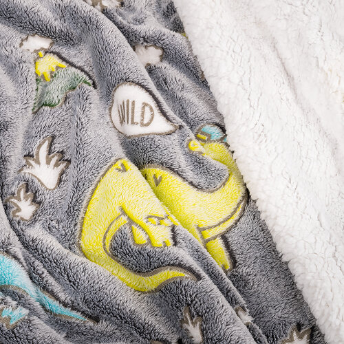4Home Dino világító bolyhos takaró, 150 x 200 cm