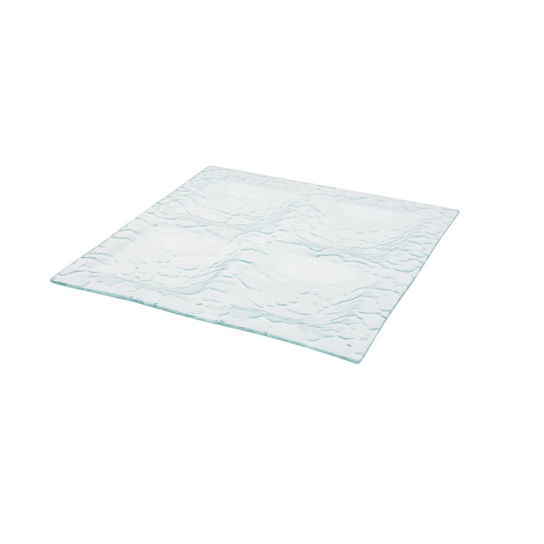 Servírovací sklenený tác 4 sekcie Excellent 26 x 26 cm