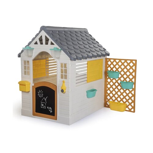 Căsuță de grădină pentru copii Dolu cu gard, 127 x140 x 107,5 cm