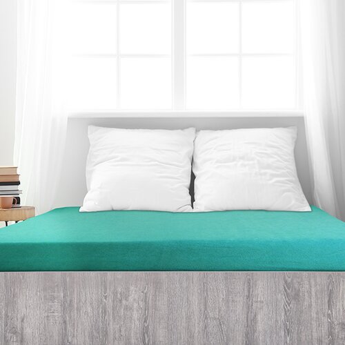 Cearșaf de pat 4Home de frotir Ideal verde turcoaz , 100 x 200 cm