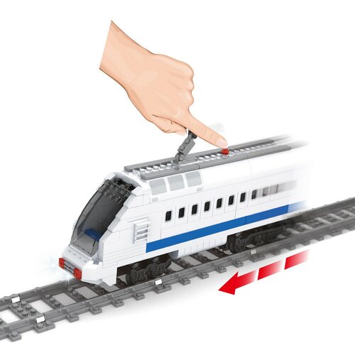 Set Rappa Bloxo tren rapid cu șine 615piese