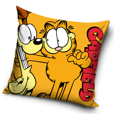 Povlak na polštářek Garfield a kamarád Odie, 40 x 40 cm