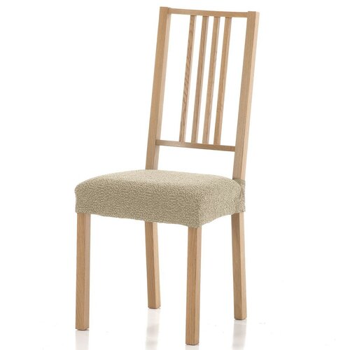 Multielastický potah na sedák na židli Petra béžová, 40 - 50 cm, sada 2 ks
