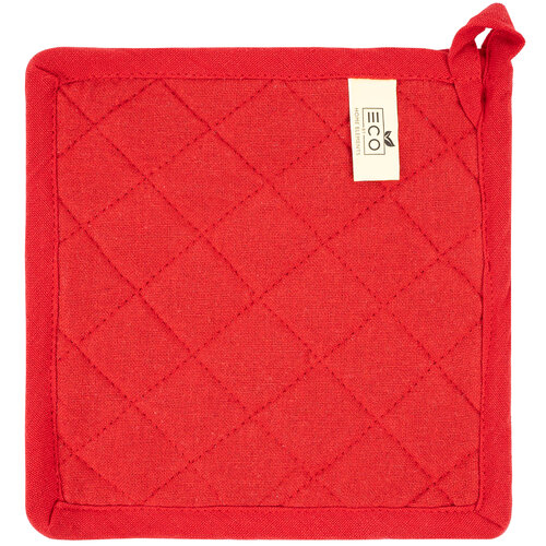 Home Elements Kuhinjska prijemalka z magnetom inpodstavek Káro rdeče-siva