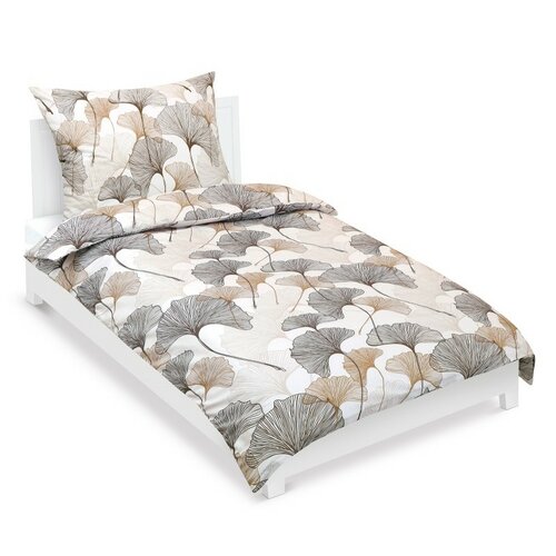 Bellatex Lenjerie de pat din bumbac Ginkgo bej,140 x 200 cm, 70 x 90 cm