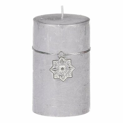 Lumânare de Crăciun, argintie, 245 g