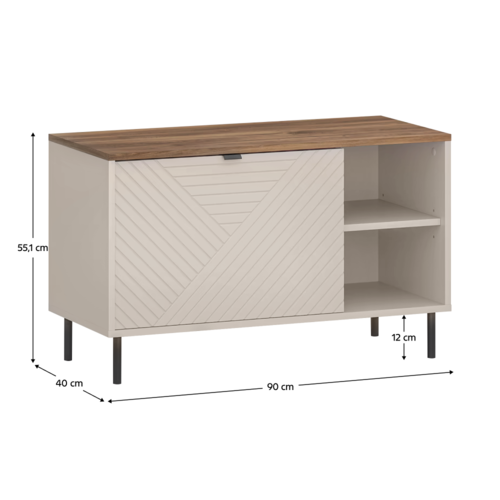 Botník EYCO 1K, kašmír/dub castello