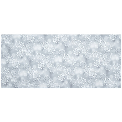 Vánoční ubrus Hvězdy stříbrná, 40 x 90 cm