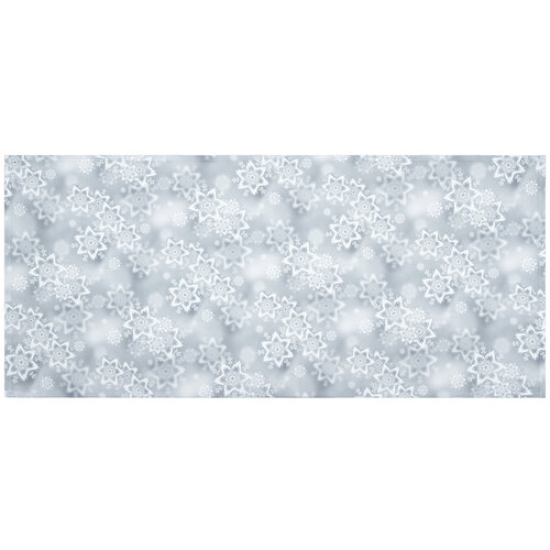 Csillagok karácsonyi abrosz, ezüst, 40 x 90 cm