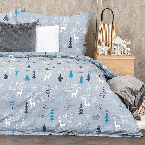 Lenjerie de pat din bumbac 4Home Elegant deer grey gri, 140 x 220 cm, 70 x 90 cm