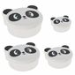 Sada detských desiatových boxov Panda, 4 ks, 200 ml, 300 ml, 500 ml a 750 ml