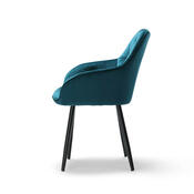 Scaun de sufragerie BUTTON LOUNGE, turcoaz