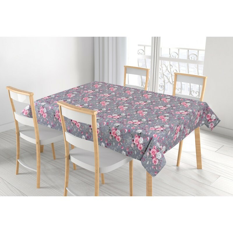 Bellatex Obrus Adela Kwiaty róży różowy, 100 x 100 cm, 100 x 100 cm