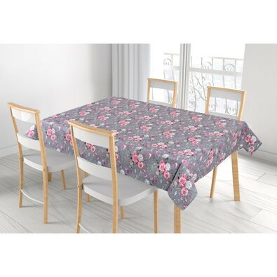 Bellatex Скатертина Adéla Квітки троянди рожевий, 100 x 100 см