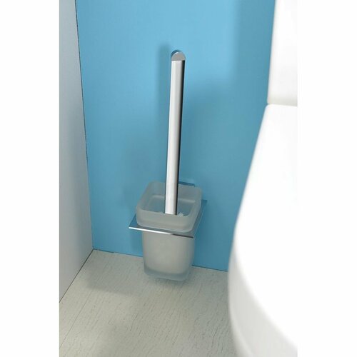 AQUALINE 1416-08 Apollo WC krtača, mlečno steklo