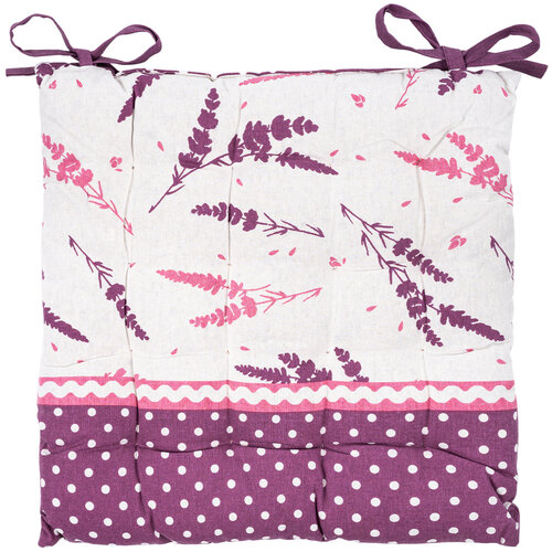 Стьобана подушка для сидіння Лаванда 2022, 40 x 40 см