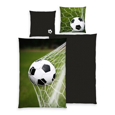Herding Baumwollbettwäsche Football, 135 x 200 cm, 80 x 80 cm