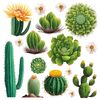 Samolepiaca dekorácia Cactus, 30 x 30 cm