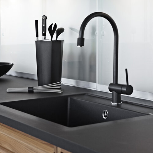 Stojak na noże i przybory kuchenne, beżowy