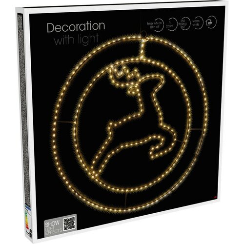 Świąteczna dekoracja wisząca trinket Reindeer 257 LED, 52 cm