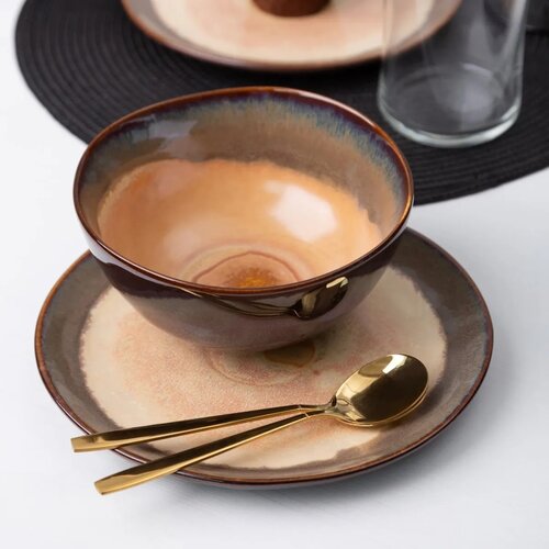 Altom Keramična skleda Reactive Patyna rjava, 600ml