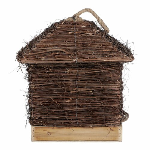 Căsuță pentru păsări din răchită de viță de vie,24 x 30 x 24 cm