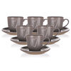 Banquet Skodelica s podstavkom HEART 260 ml,rjava, 6 kos