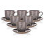 Banquet Skodelica s podstavkom HEART 260 ml,rjava, 6 kos