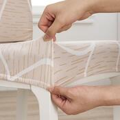 4Home Spannbezug für Stuhl Abstract beige, 45-50 cm, 2er-Set