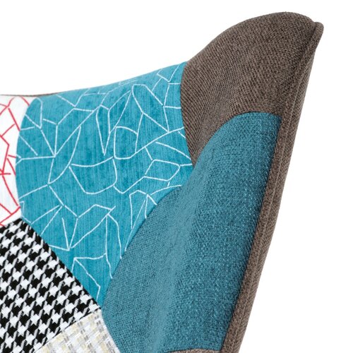 Fotel bujany PW2, patchwork