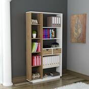Knihovna Luma White and Walnut