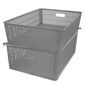 Coș de plastic stivuibil Orion NESTA, 38 x 33 x12,7 cm, gri