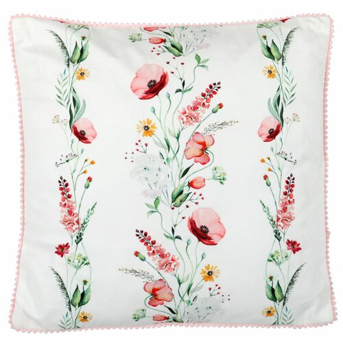 Kissen Mohnblumen in Rosa, 45 x 45 cm