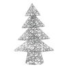 Stříbrný stromek s LED světlem, 34 x 50 x 9 cm