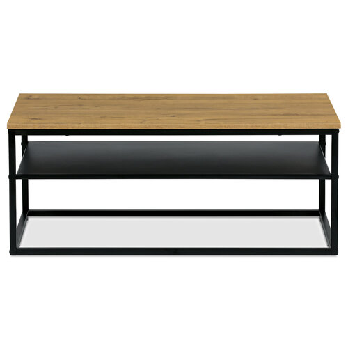 Industrieller Couchtisch mit Ablage, 100 x 60 x 41 cm