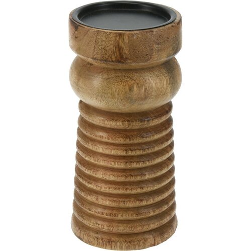 Svícen z mangového dřeva M, 10 x 20 cm